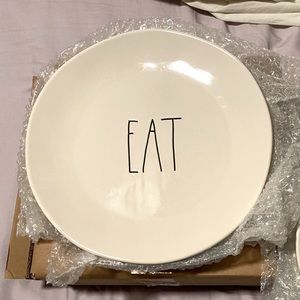 Rae Dunn “EAT” dinner plates